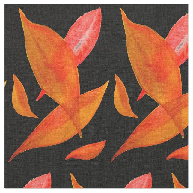 Orange Herbst Saisonblatt Kunst Stoff (Nahaufnahme)