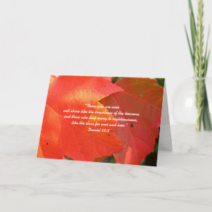 Orange Herbstlaub Custom Pastor Appreciatorcard Dankeskarte