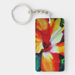 Orange Hibiscus fleurs tropicales aquarelle art