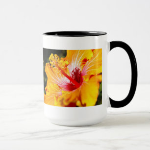 Orange Hibisken Side View Tasse