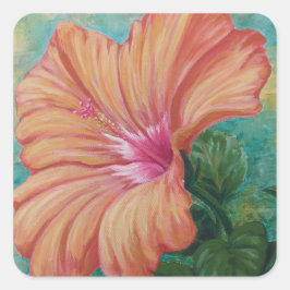 Orange Hibisken Stickers