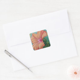 Orange Hibisken Stickers