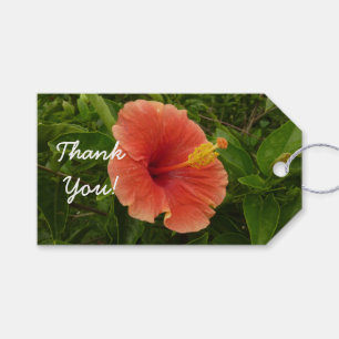 Orange Hibiskus Blume Tropenflora Geschenkanhänger