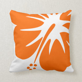 Orange Hibiskus Kissen