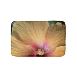Orange Hibiskus Ruffle Badematte