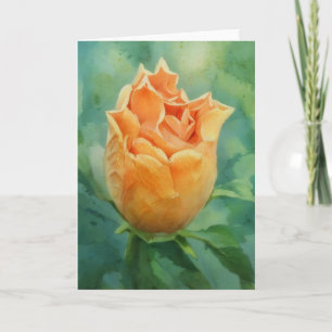 Orange Hibiskus Tropical Blume Art Note Card Karte