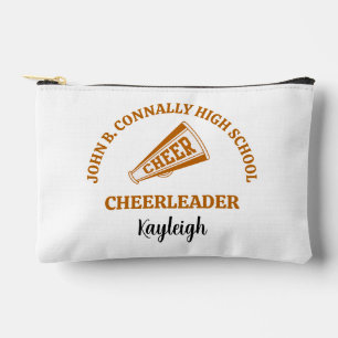 Orange High School Cheerleader Personalisiert Zubehörtasche