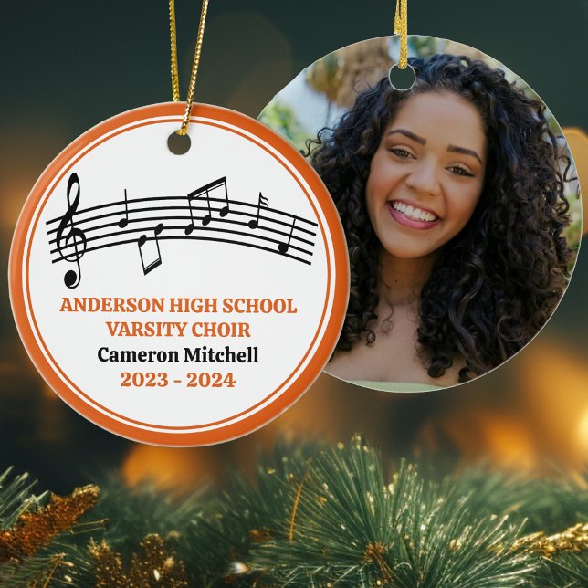 Orange High School Chor Custom Christmas Keramik Ornament (Von Creator hochgeladen)