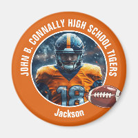 Orange High School Football Player Foto