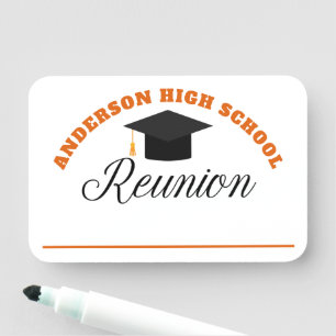 Orange High School Wiedersehen Personalisiert Name Namensschild