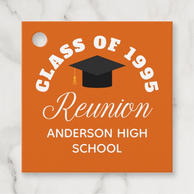 Orange High School Wiedersehen Personalisiert Part Geschenkanhänger (Vorderseite)