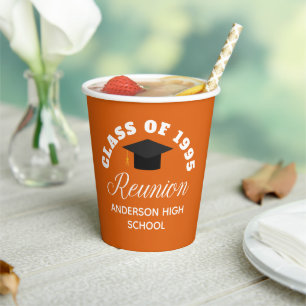 Orange High School Wiedersehen Personalisiert Part Pappbecher