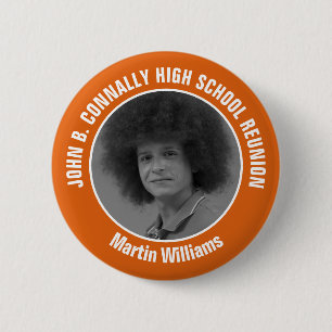 Orange High School Wiedervereinigung Jahrbuch Foto Button