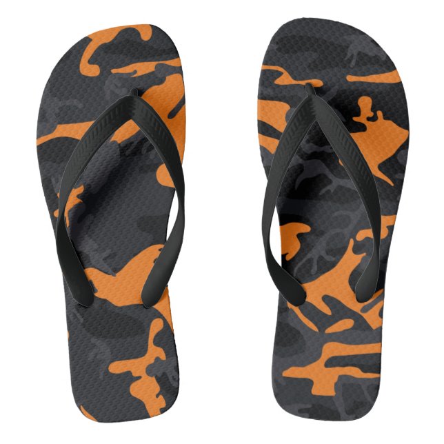 Orange Highlights Camouflage Flip Flops (Fußbett)