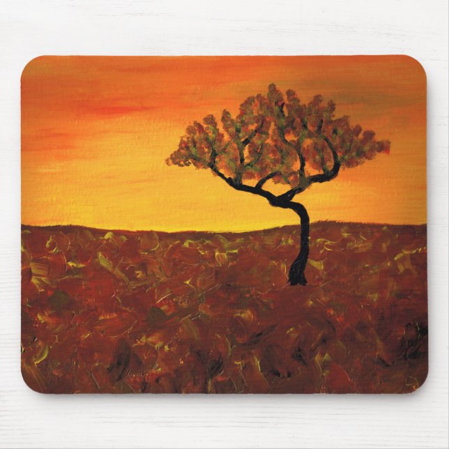 Orange Himmel Mousepad (Vorne)