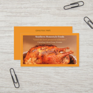 Orange Homestyle gekochte Türkei Fleisch zubereite Visitenkarte