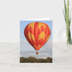 Orange Hot Air Ballon at Dawn Note Card Dankeskarte