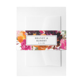 Orange, Hot Pink & Lila Fall Floral 1 Einladungsbanderole