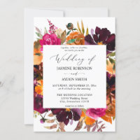 Orange, Hot Pink und Lila Fall Blüten 2 Hochzeiten