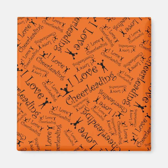 Orange I Liebe Chefin Magnet (Vorne)