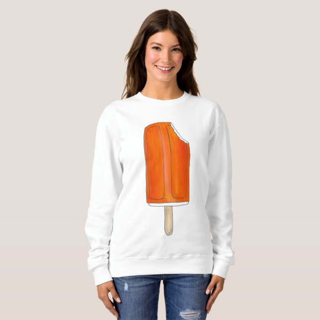 Orange Ice Creamsicle Popsicle Sweatshirt (Vorne ganz)