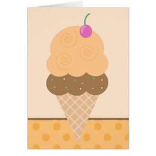 Orange Ice Creme Cone