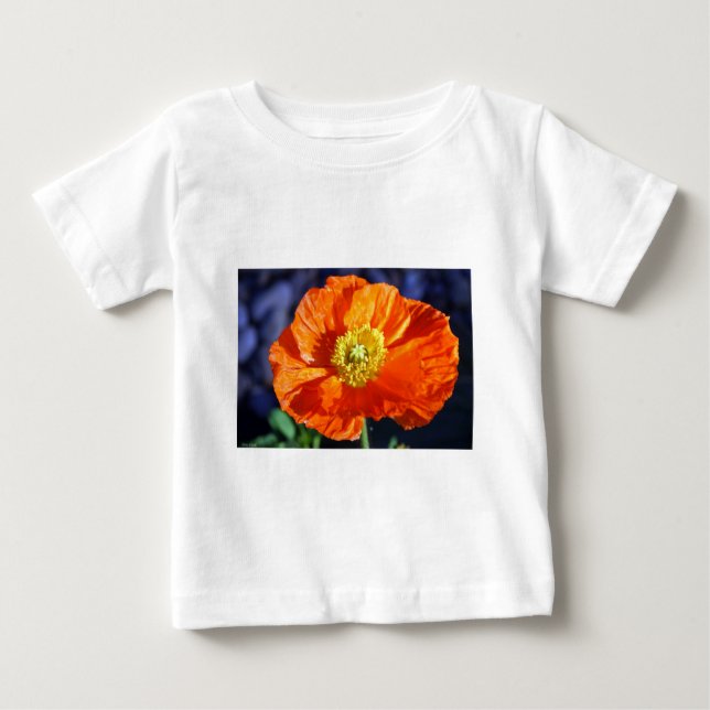 Orange Icelandic Poppy Fotografie Baby T-shirt (Vorderseite)