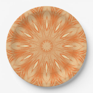 Orange Imitate Tulle Design Pappteller