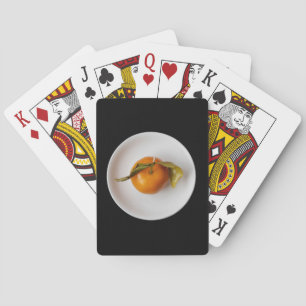 Orange in weißer Tafel, Kunstfotografie Spielkarten