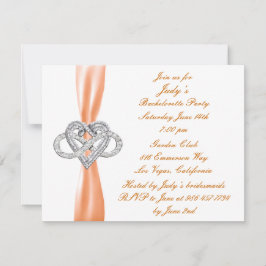 Orange Infinity Heart Bachelorette Invitation