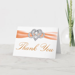 Orange Infinity Heart Dankeschön Karte