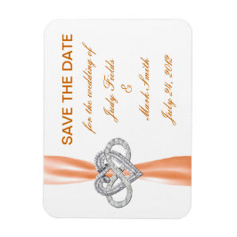 Orange Infinity Heart Save the Date Magnet