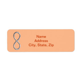Orange Infinity Wedding Address Labels