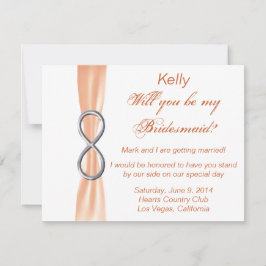 Orange Infinity Wedding Bridesmaid Card Einladung