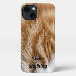 Orange Ingwer Flauschige Katzenpelz-Textur iPhone Hülle