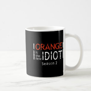 Orange ist der neue Idiot Lustige Anführungszeiche Kaffeetasse