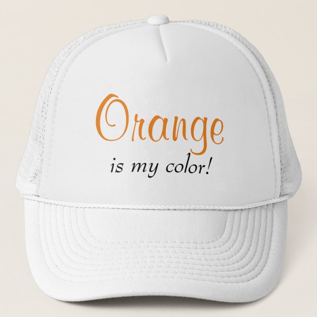 Orange ist mein Niedliches Farbangebot Truckerkappe (Vorderseite)