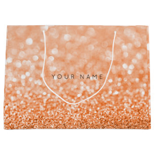 Orange Italy Candy Sun Glitzer Fevor Gift Bag Große Geschenktüte