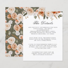 Orange Ivory Moss Blumenladen Details zur Hochzeit