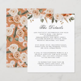 Orange Ivory Moss Blumenladen Details zur Hochzeit