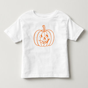 Orange Jack-O-Lantern Halloween Pumpkin-Kontur Kleinkind T-shirt