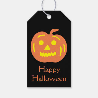 Orange Jack-O-Lantern Halloween Pumpkin Leckerei B Geschenkanhänger