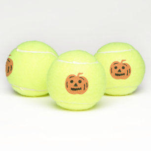Orange Jack-O-Lantern Halloween Pumpkin Tennisbälle