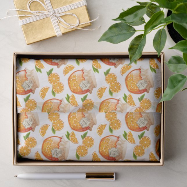 Orange Jam Wrapping Paper Seidenpapier (Geschenk)