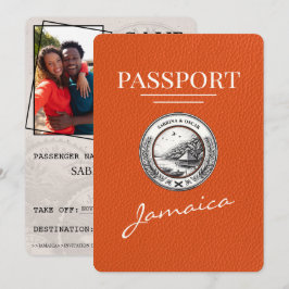 Orange Jamaica Passport Save the Date