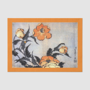 ORANGE JAPONAISE de papier de soie de soie