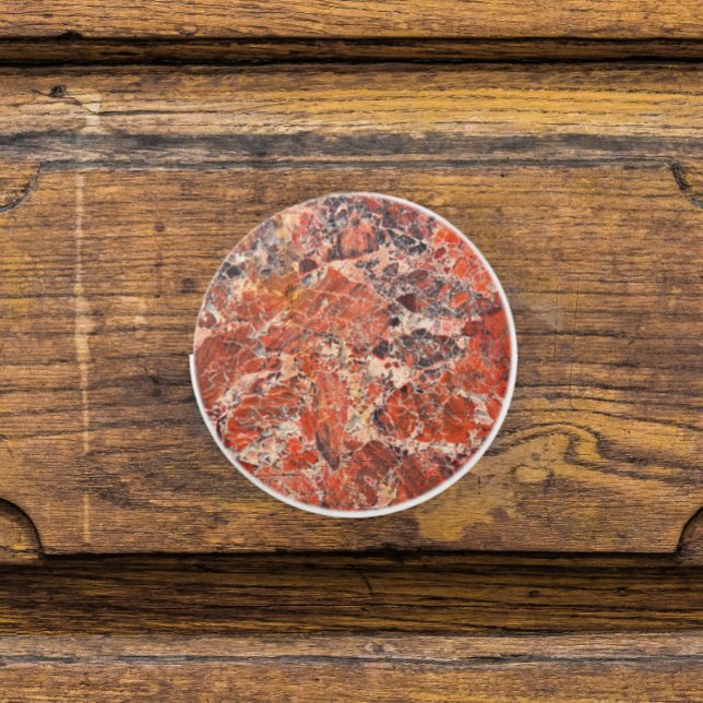 Orange Jasper Stone Pattern Keramikknauf (In Situ)