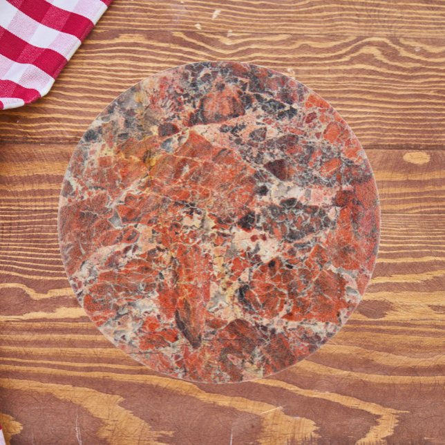 Orange Jasper Stone Pattern Schneidebrett (In Situ)