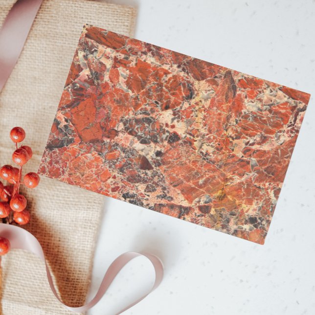 Orange Jasper Stone Pattern Seidenpapier (In Situ)