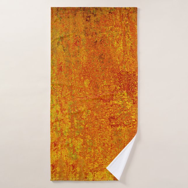 Orange jaune grunge fond abstrait, art, backgr (Serviette de bain)